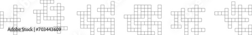 Crossword puzzle template. Cross word grid vector photo