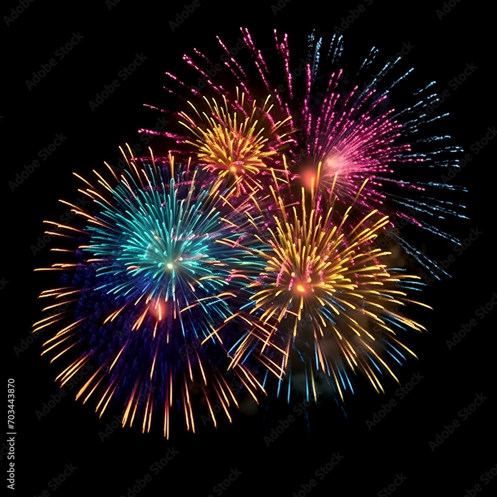 An Image of Beautiful Colorful Fireworks


