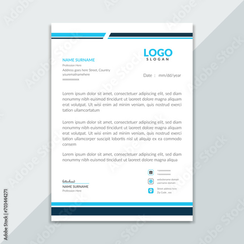  Professional Letterhead Design in Adobe illustrator | Creative Business Letterhead De Creative Business Letterhead Design letterhead, letterhead template, letterhead de