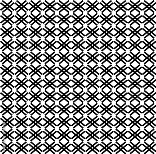 Vector, seamless, geometric texture in the form of black lines and quadrangles on a white background