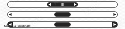 Slide scroll bar slider. Old retro design roller