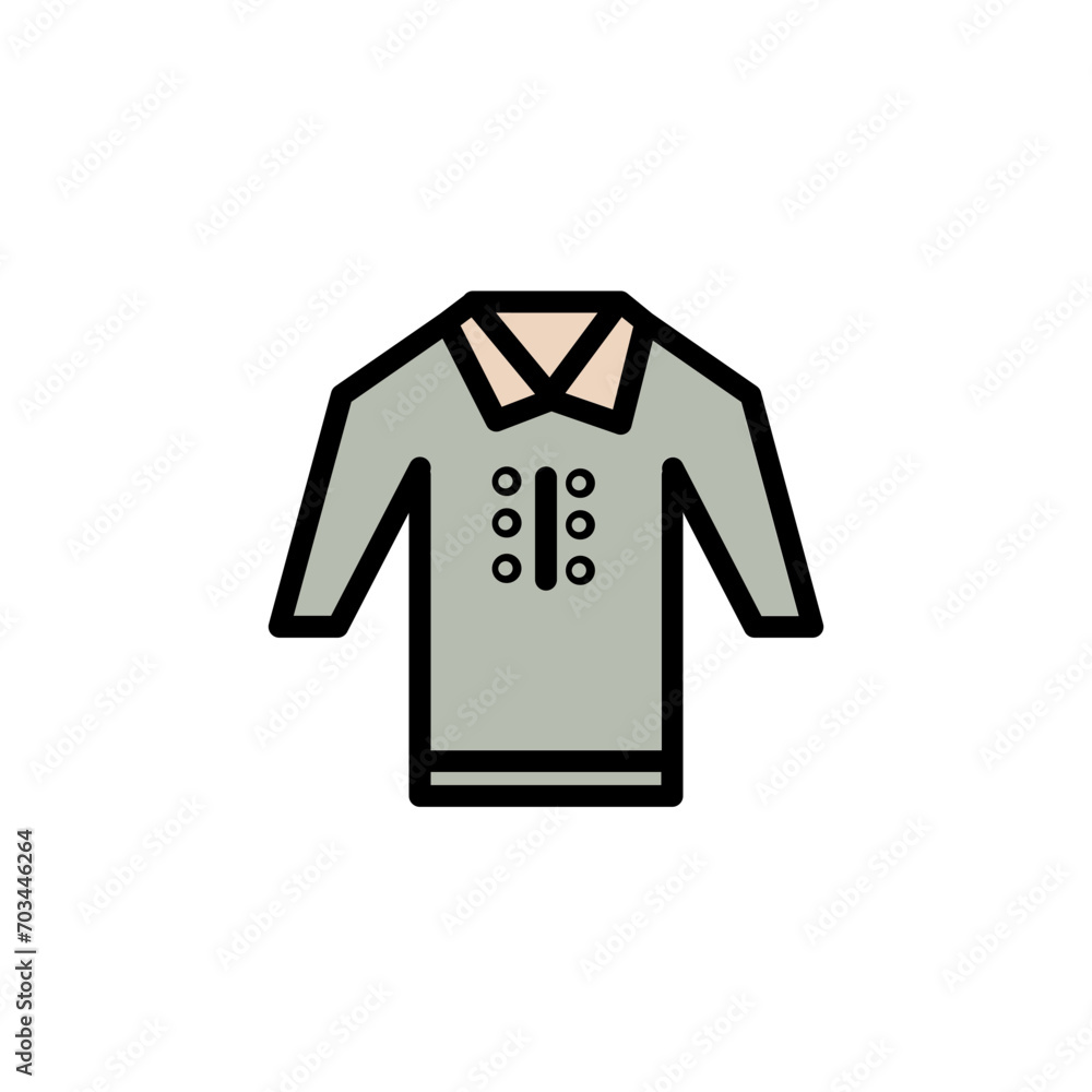 Clothing Coat Fabric Filled Outline Icon Clothing Coat Fabric Filled Outline Icon