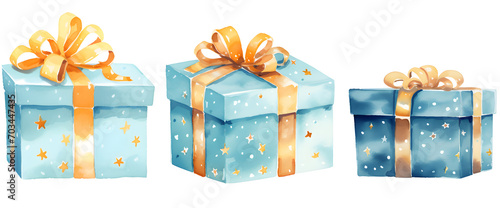 Watercolor gift boxes collection