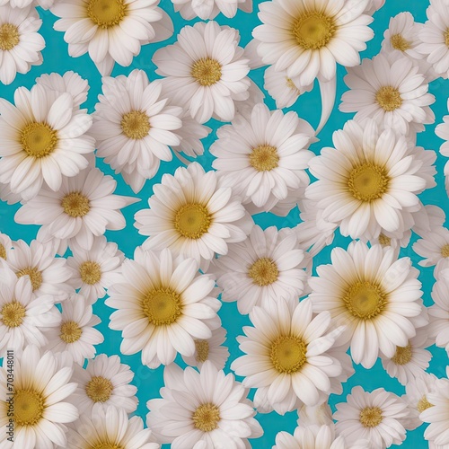 Flowers. Abstract seamless pattern. AI generated.