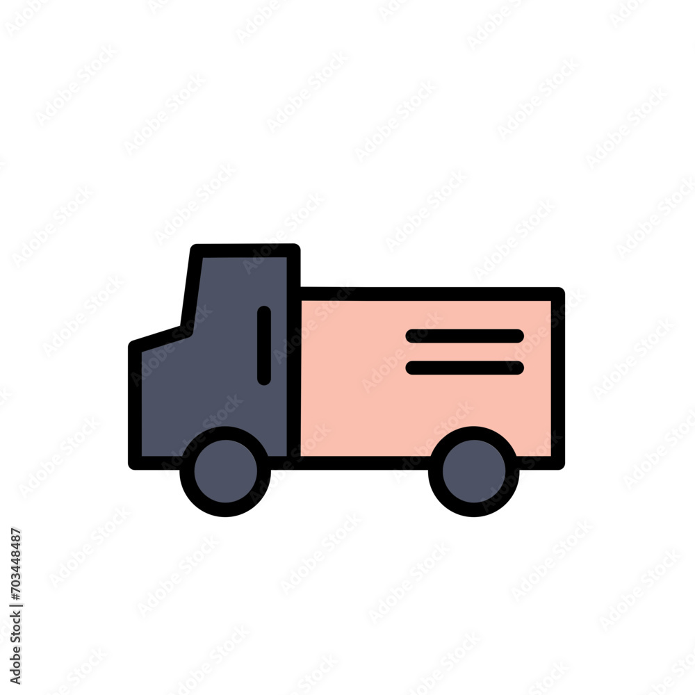 Truck Work Tools Filled Outline Icon Truck Work Tools Filled Outline Icon