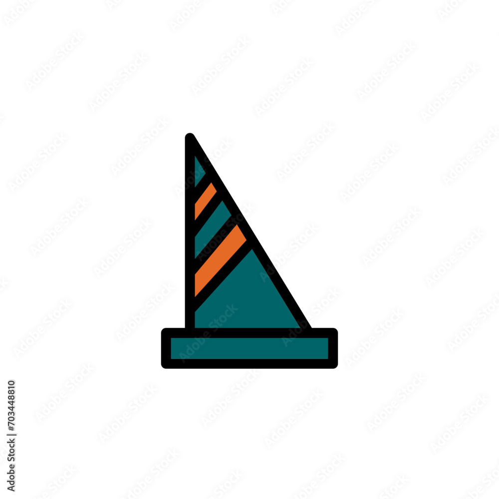Traffic Cone Work Filled Outline Icon Traffic Cone Work Filled Outline Icon