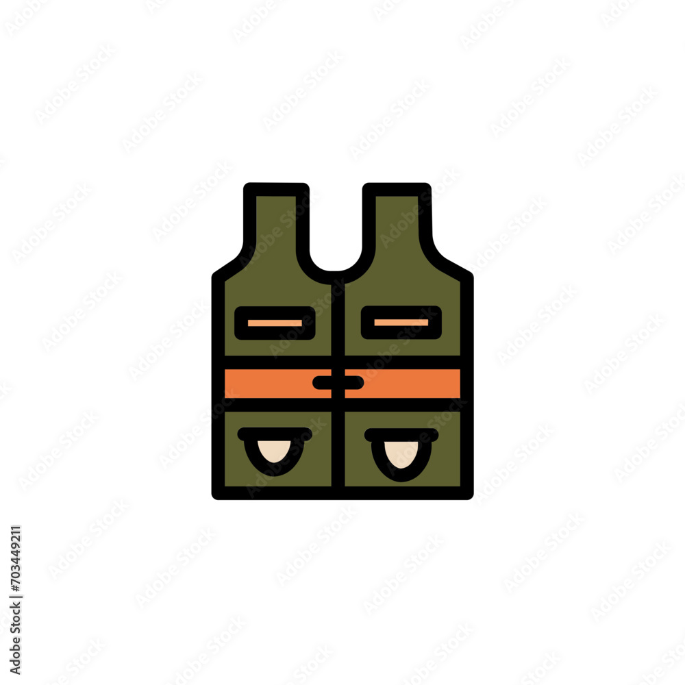 Vest Cloth Fashion Filled Outline Icon Vest Cloth Fashion Filled Outline Icon