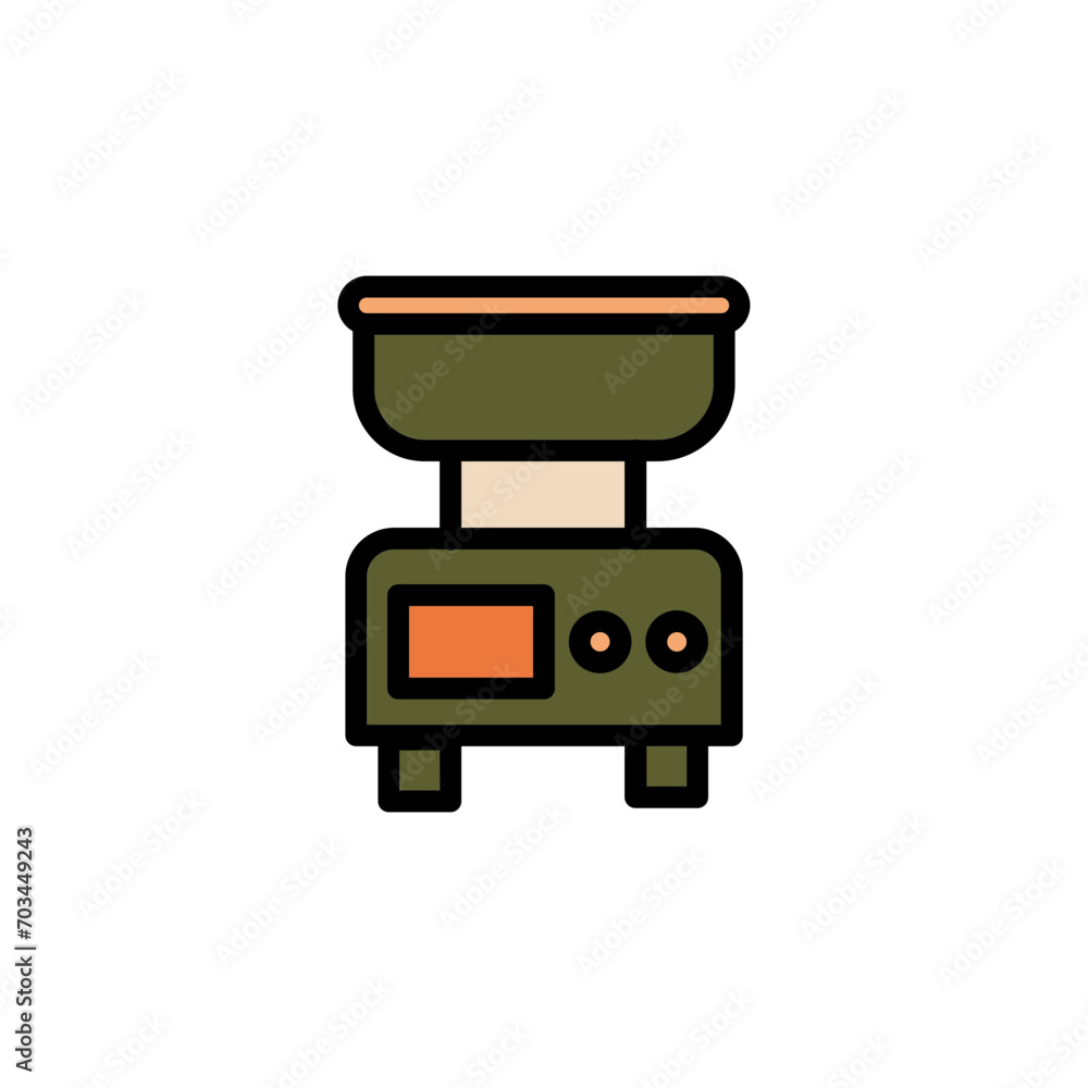 Weight Balance Scale Filled Outline Icon Weight Balance Scale Filled Outline Icon