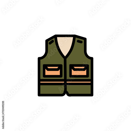 Vest Cloth Fashion Filled Outline Icon