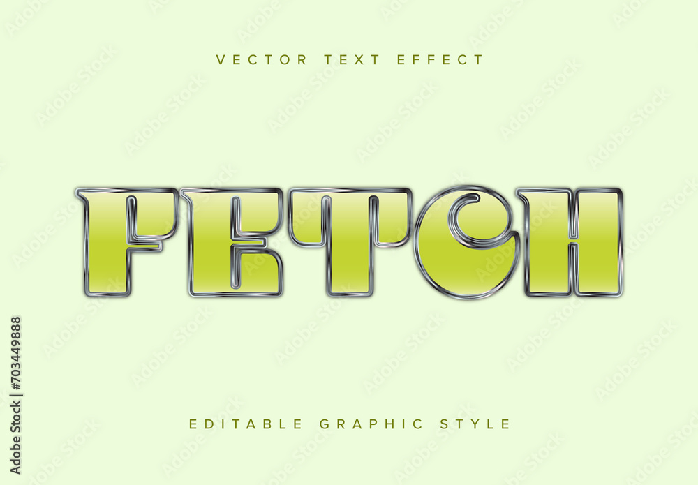 Green Chrome Text Effect Mockup Stock Template | Adobe Stock
