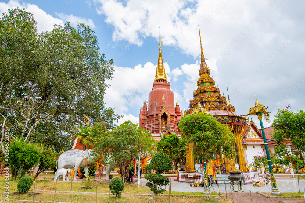 Naklejka premium The most beautiful Viewpoint Wat Chang Hai at Pattani, Thailand.