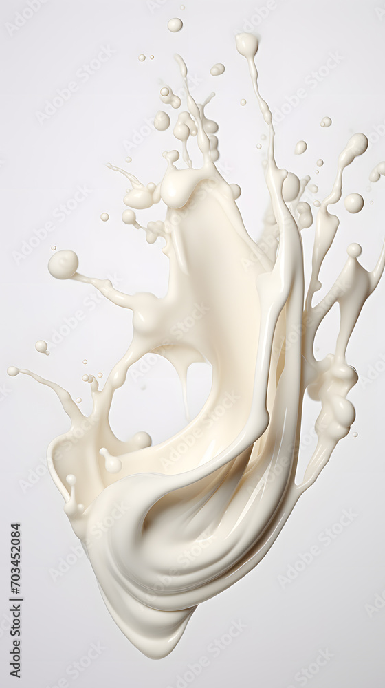 Obraz premium White milk splash