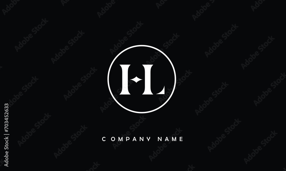 HL, LH, H, L Abstract Letters Logo Monogram HL, LH, H, L Abstract Letters Logo Monogram