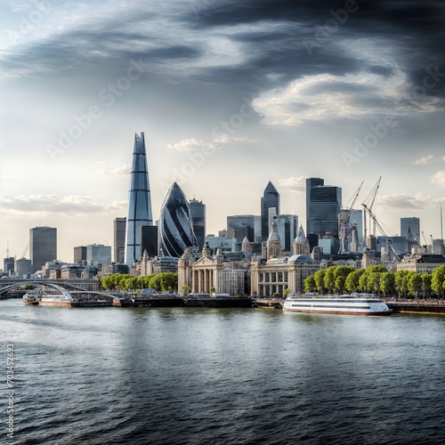 City of London and river