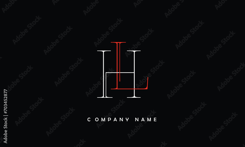 HL, LH, H, L Abstract Letters Logo Monogram HL, LH, H, L Abstract Letters Logo Monogram