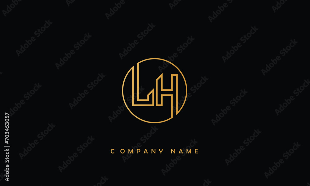 HL, LH, H, L Abstract Letters Logo Monogram