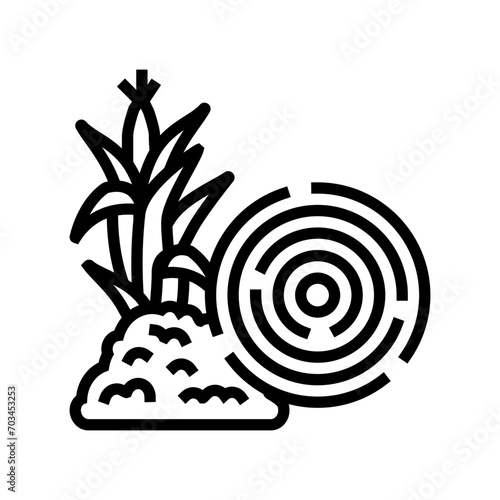 feedstock biomass line icon vector. feedstock biomass sign. isolated contour symbol black illustration