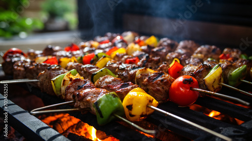 seekh kebab on the grill