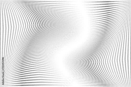 Wavy halftone dots pattern texture background 