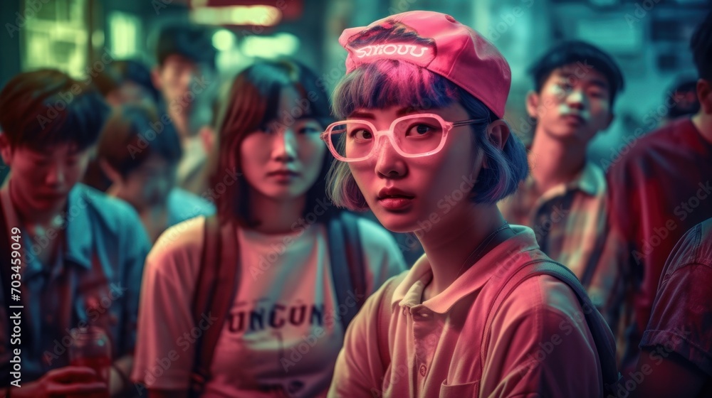 Chinese hipsters boldly attend incendiary neon parties