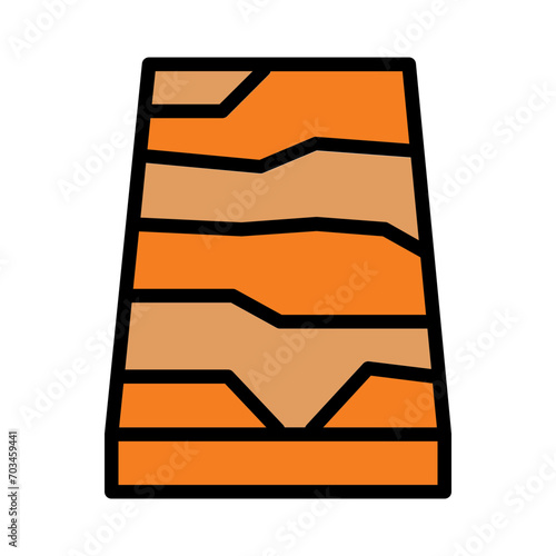 Wood Floor Pattern Filled Outline Icon