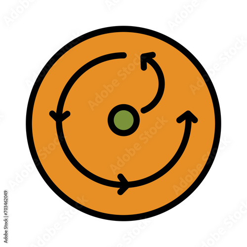 Force Centrifuge Physics Filled Outline Icon