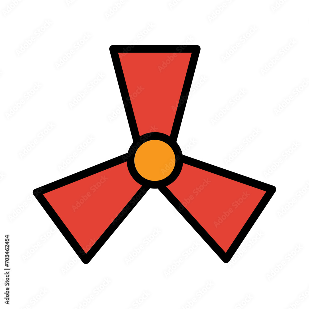 Atomic Nuclear Power Filled Outline Icon Atomic Nuclear Power Filled Outline Icon