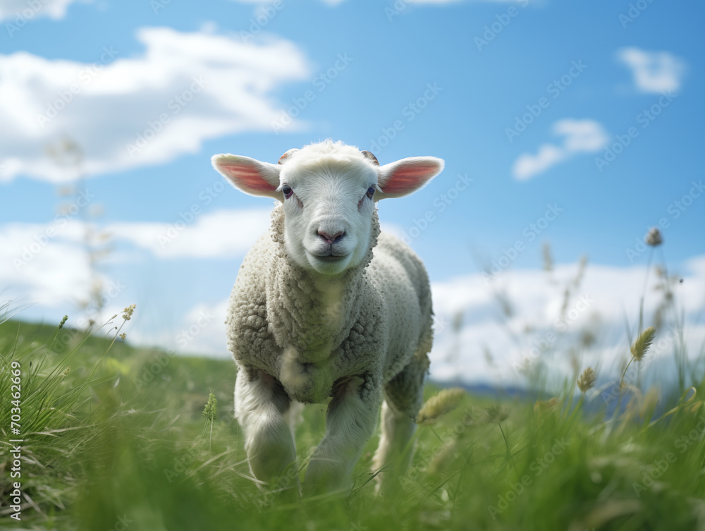 Obraz premium sheep on a meadow