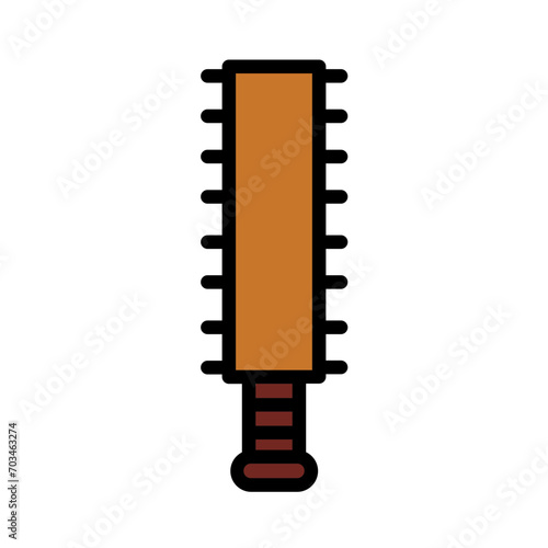 Gold Hand Sword Filled Outline Icon