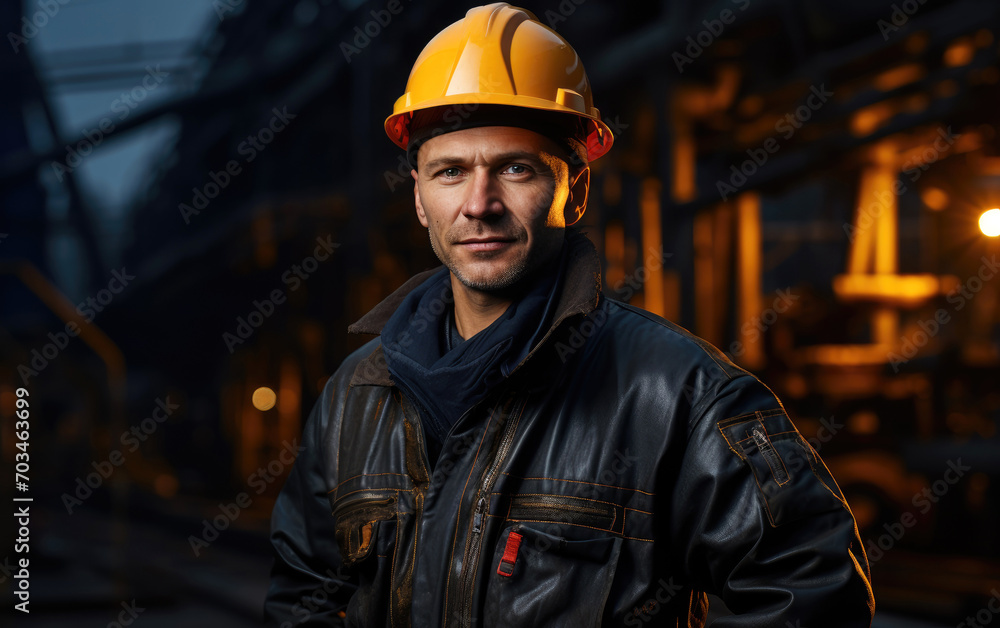 Portrait of a oil rig worker Portrait of a oil rig worker