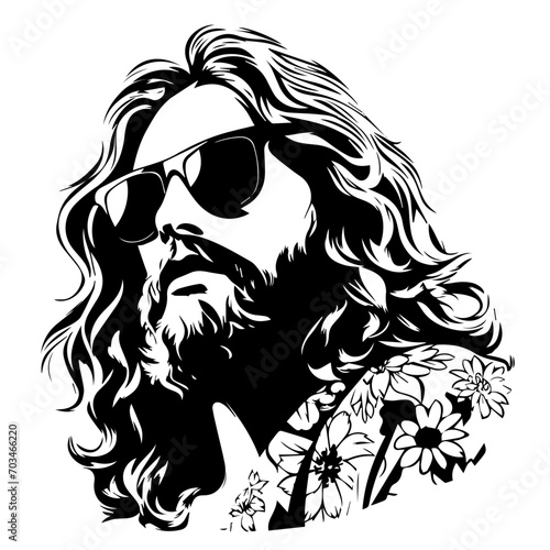 Retro Hippie Culture Vector Design