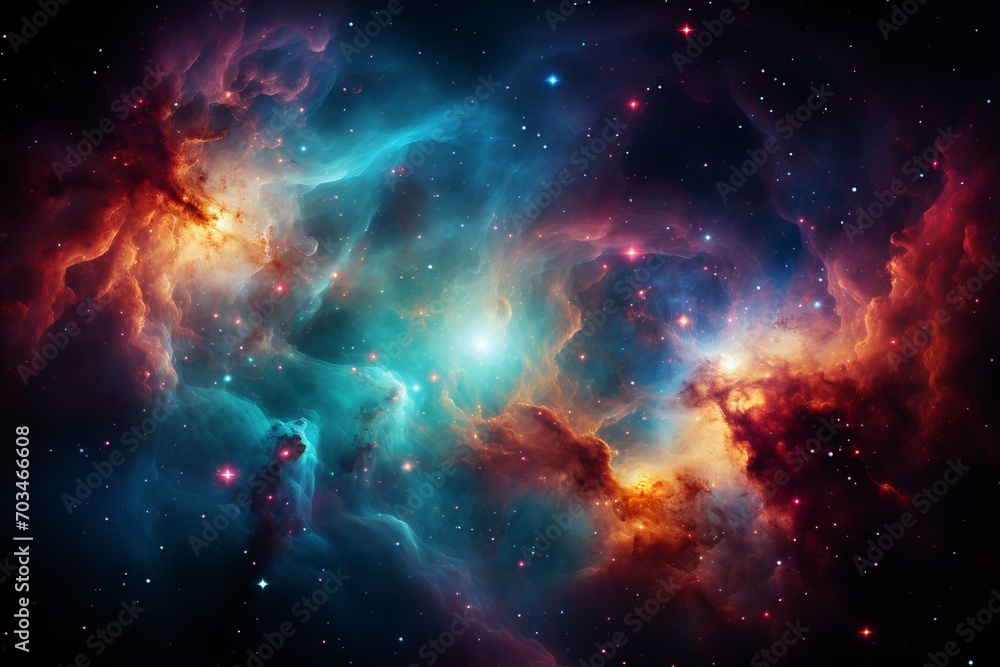 Cosmic ballet swirling galaxies, ethereal nebulae, and radiant comets in starlit expanse Cosmic ballet swirling galaxies, ethereal nebulae, and radiant comets in starlit expanse