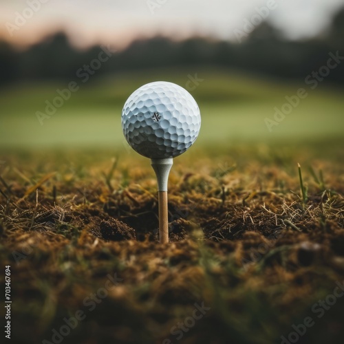 Begin the Game: Pristine Golf Tee on the Green