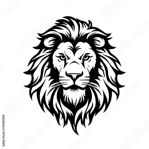 Regal Lion Head Portrait Vector Design