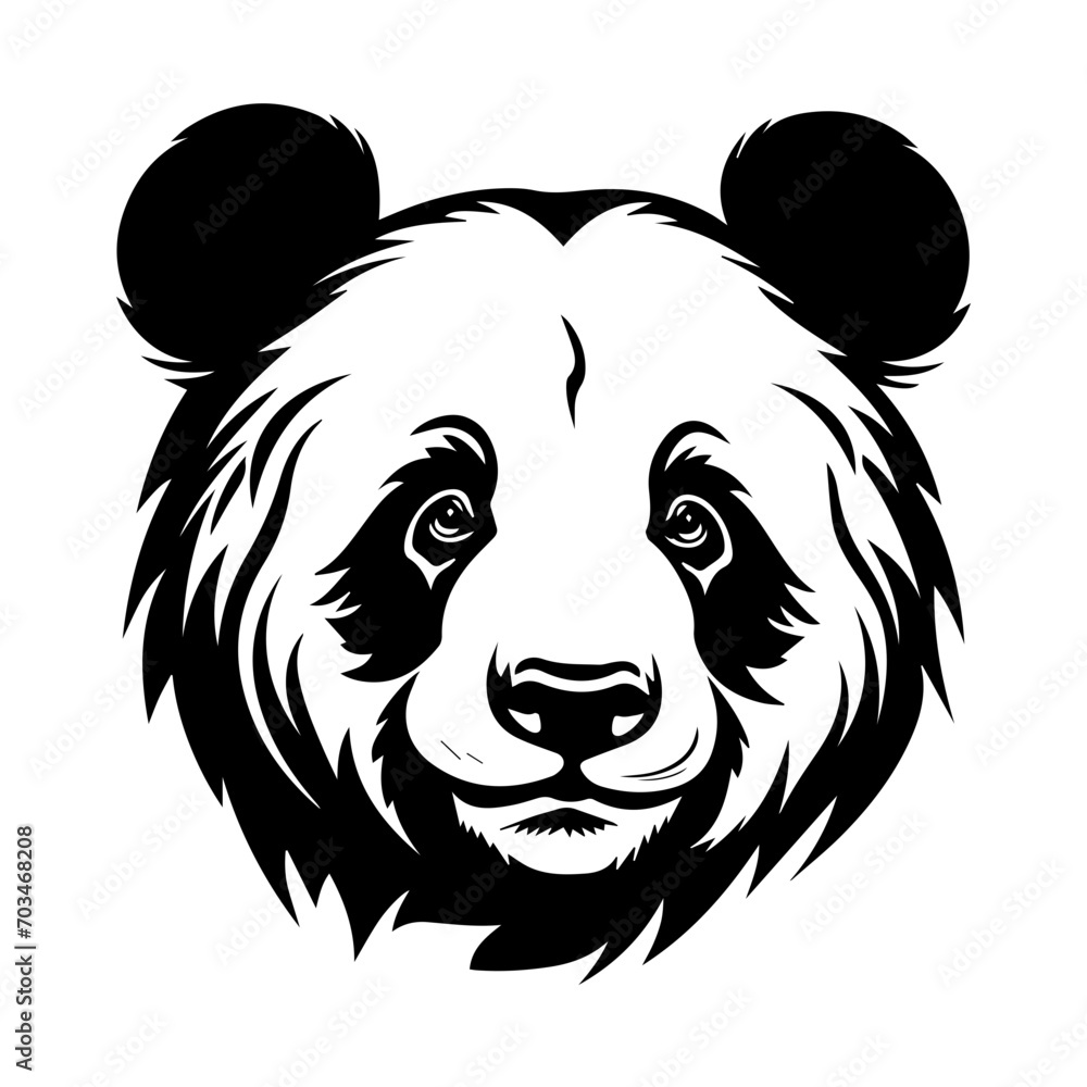 Adorable Panda Bear Vector Illustration