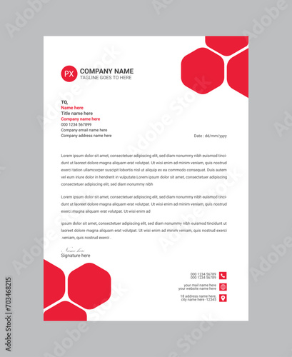 Modern, clean & professional corporate company business letterhead template design