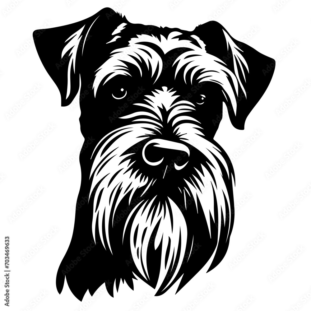 Loyal Schnauzer Dog Breed Vector Art Loyal Schnauzer Dog Breed Vector Art