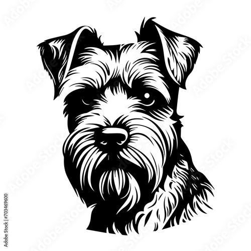 Loyal Schnauzer Dog Breed Vector Art
