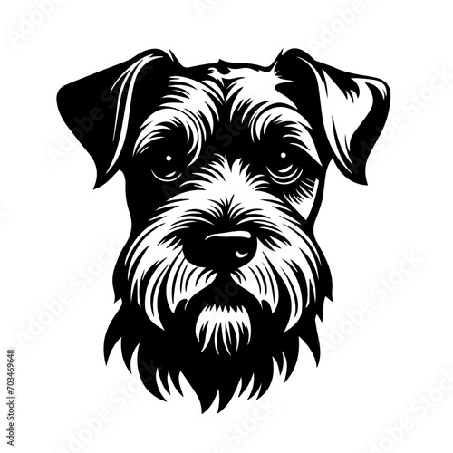 Loyal Schnauzer Dog Breed Vector Art
