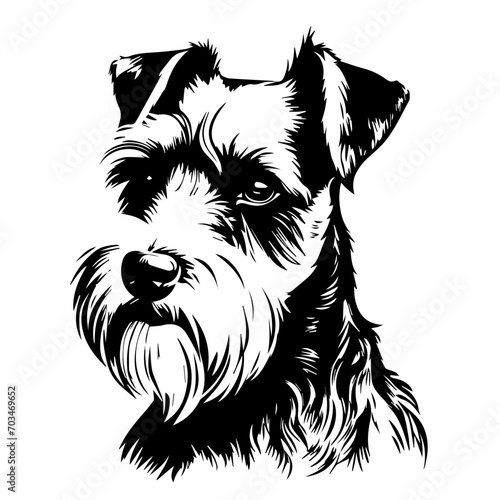 Loyal Schnauzer Dog Breed Vector Art