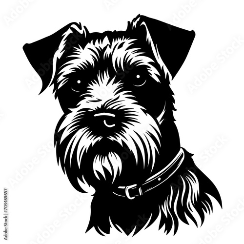 Loyal Schnauzer Dog Breed Vector Art