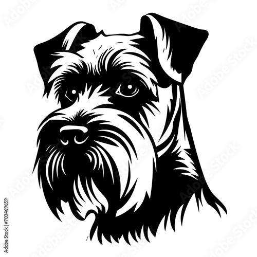 Loyal Schnauzer Dog Breed Vector Art