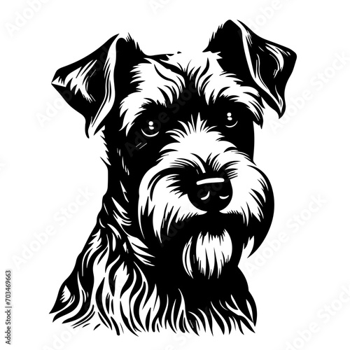 Loyal Schnauzer Dog Breed Vector Art
