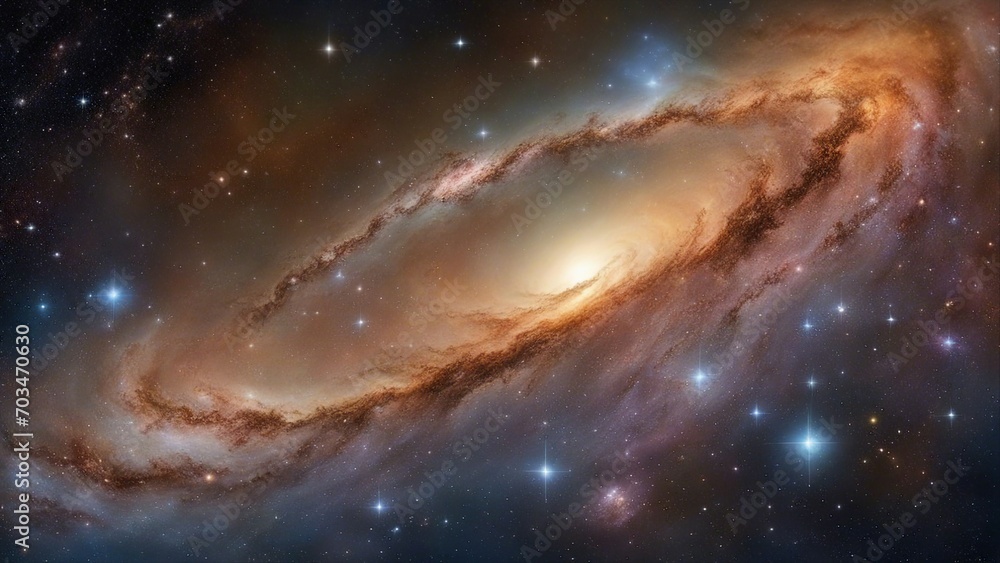 galaxy in space 15  A space view of the milky way galaxy and stars in the night sky. The image shows a panoramic  