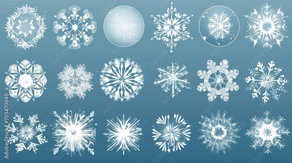 Pattern Snowflakes gently fall from the sky Pattern Snowflakes gently fall from the sky