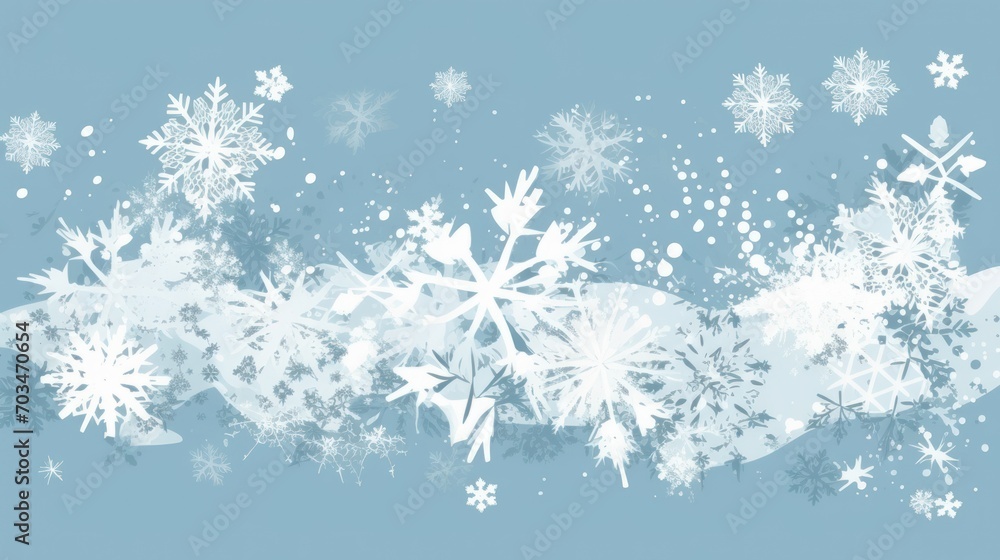 Pattern Snowflakes gently fall from the sky Pattern Snowflakes gently fall from the sky