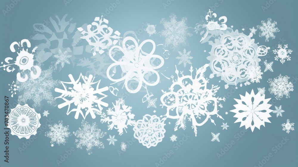 Pattern Snowflakes gently fall from the sky Pattern Snowflakes gently fall from the sky