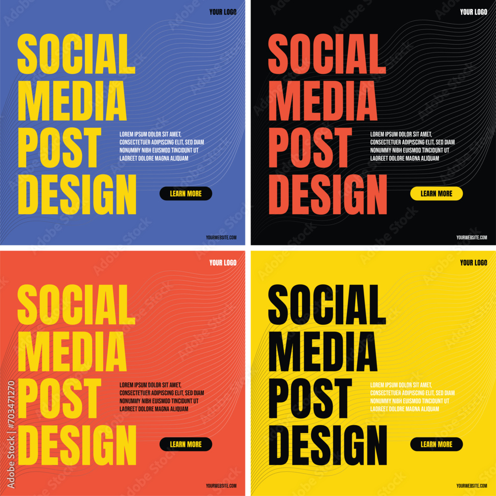 Social media post text based design