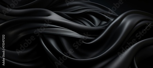 Abstract black wavy pattern background with textured waves and flowing lines for design projects