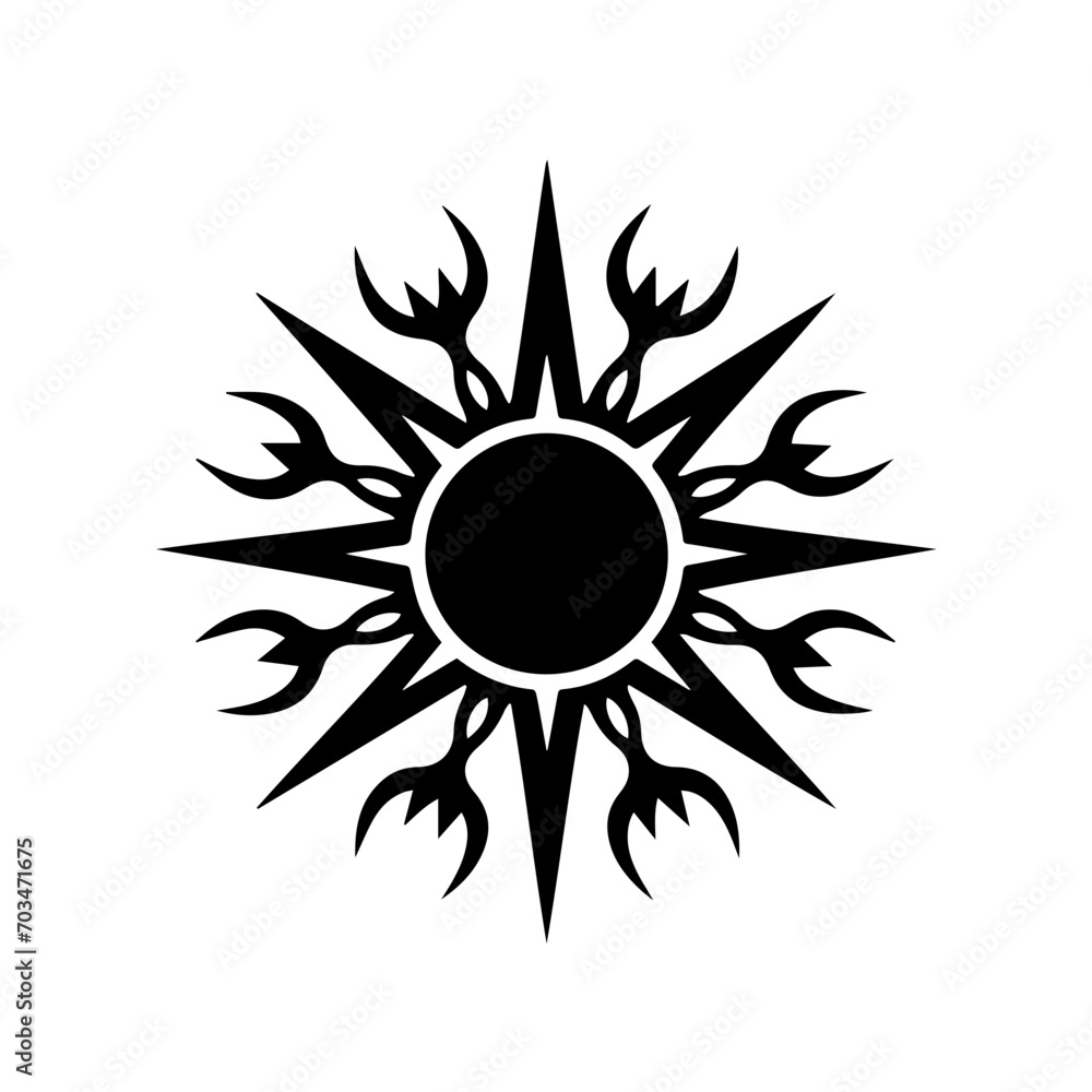 Radiant Sun Symbol Vector Illustration Radiant Sun Symbol Vector Illustration